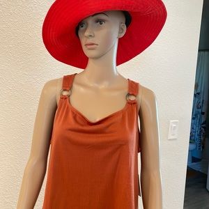 SO rust color sleeveless blouse size XXL